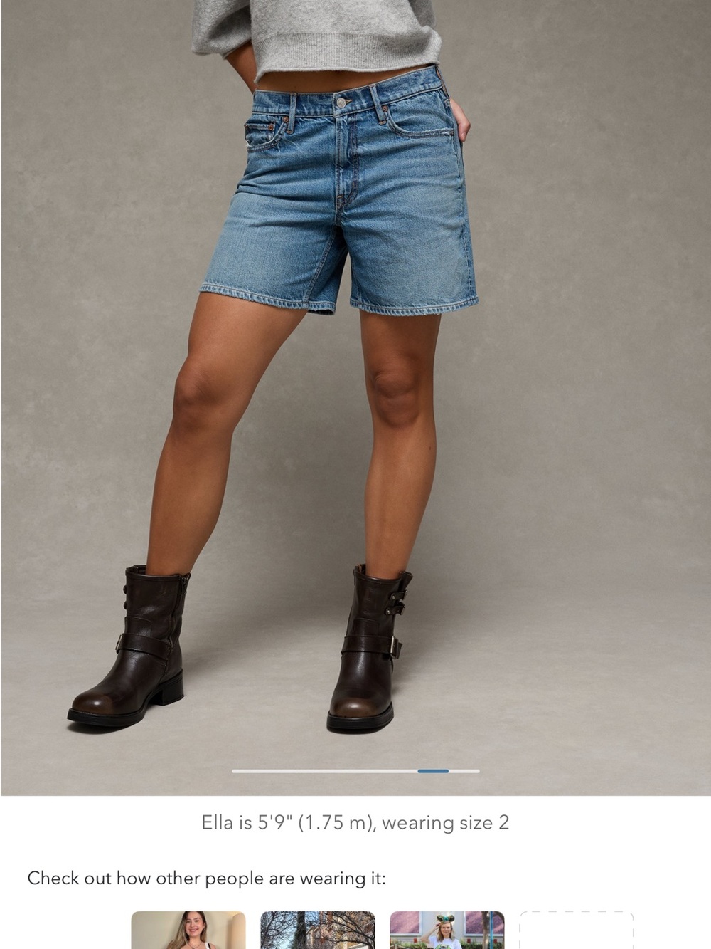 American Eagle Outfitters Light Blue High-Rise Denim Shorts